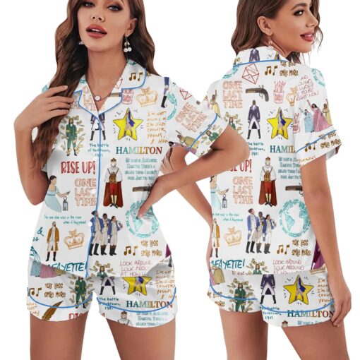 Hamilton Pajamas Set, American Musical Pajamas Set, Broadway Musical Pajamas Set, Rise Up Pajamas, Hamilton Musical , Alexander Hamilton 88