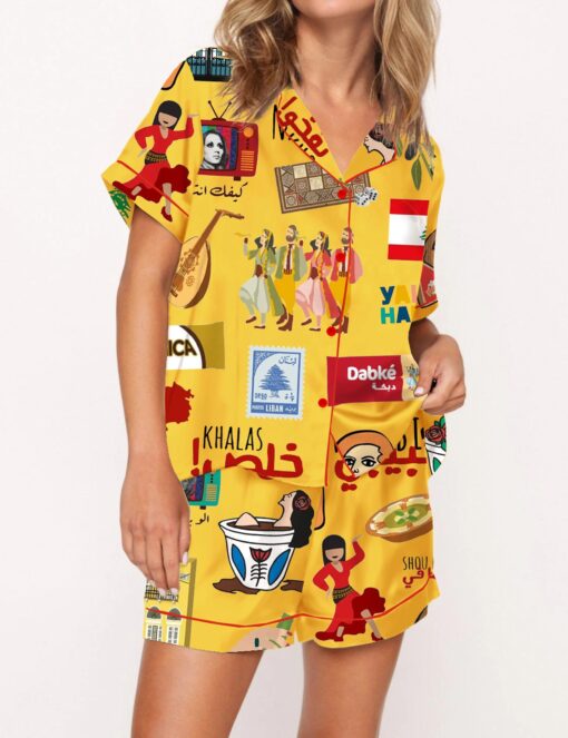 Very Lebanese Satin Pajama Set For Women - Image 12