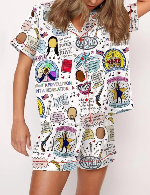 Conjunto de pijama de satén jirafa para mujer - Image 3