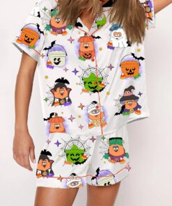 Women's 90's Nostalgic Halloween Nugs Print Pajama Set