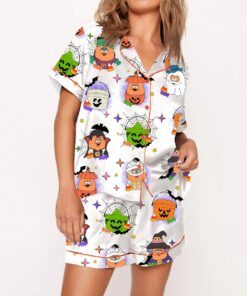 Women's 90's Nostalgic Halloween Nugs Print Pajama Set