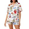 Descendants Zombies World Tour Heart Satin Pajamas, Descendants Concert Silk Pajamas, Disney Zombies 4 Sleepwear, Disney Tour Pajamas