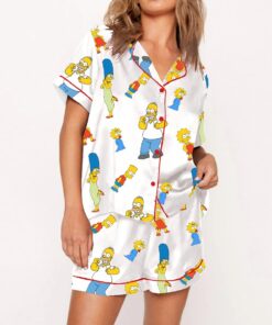 Women's The Simpsons Satin Pajama Set