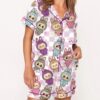Women's Cute Labubu Print Pajama Set