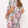 Women's Cute Labubu Print Pajama Set