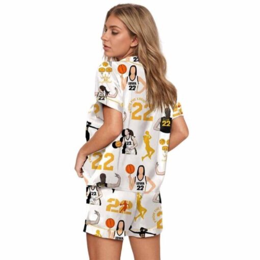 Caitlin Clark 22 Basketball Satin Pajama Set - Image 2