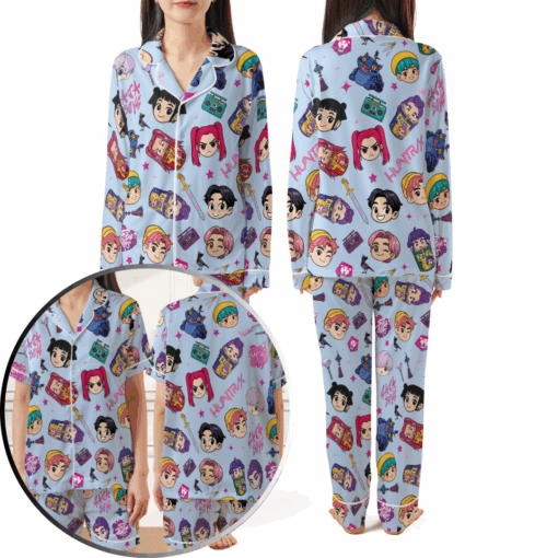 Saja Boys x Huntrix Pajamas – Derpy Tiger & Bird Kpop-Inspired Sleepwear