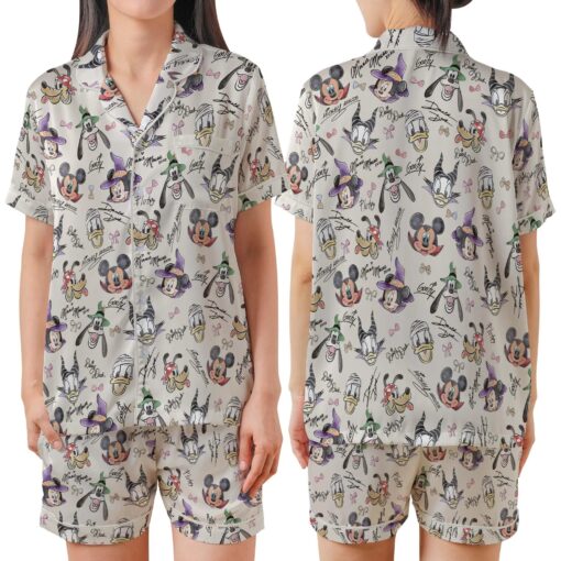 Mickey & Friends Halloween Satin Pajamas Set