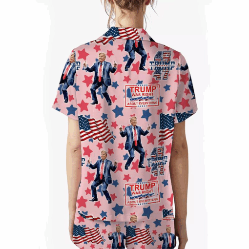 Trump Satin Pajamas Set, Trump Supporter Pajamas Set - Image 2