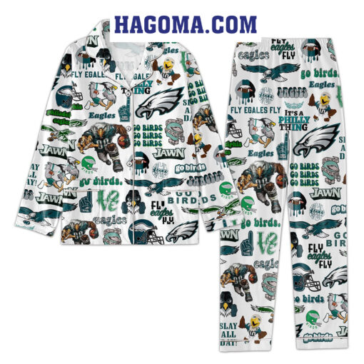 Philadelphia Eagles Go Birds Fly Eagles Fly Pajamas Set