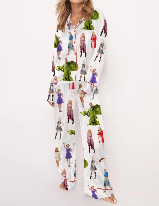 Music Artists Satin Pajama Set For Women - Image 2
