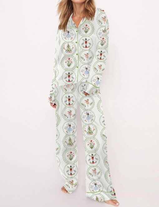 Fancy Nutcracker Satin Pajama Set For Women - Image 2