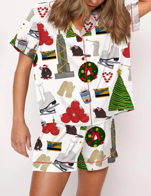 Holiday In New York Satin Pajama Set For Women - Image 2