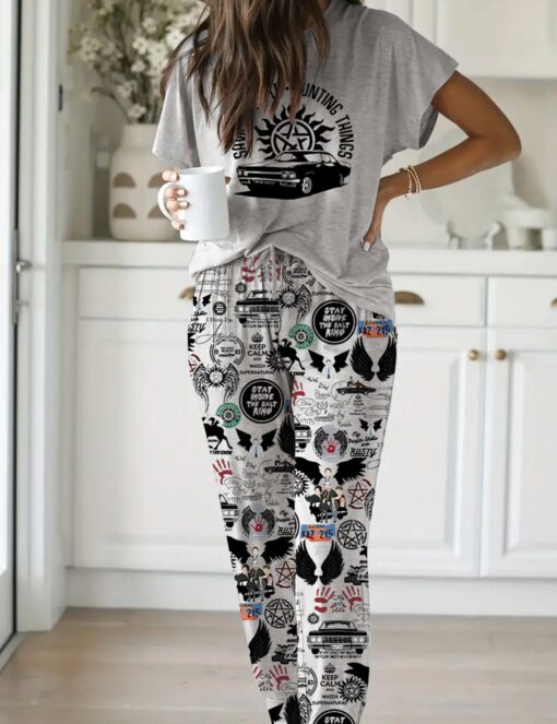 Supernatural Casual Pajama Set For Women - Image 2