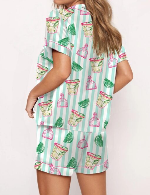 Spicy Margarita Silky Satin Pajama Set For Women - Image 2
