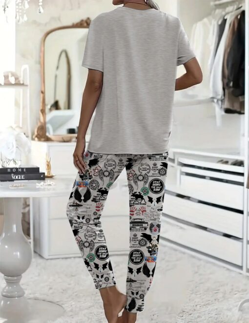 Supernatural Casual Pajama Set For Women - Image 3