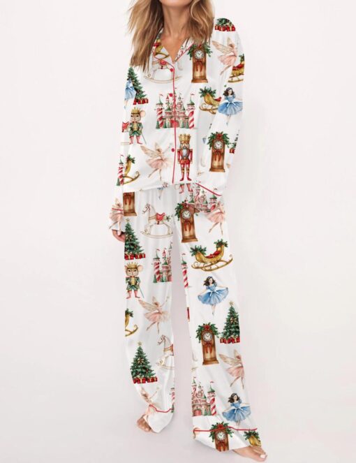 Christmas Nutcracker Ballet Satin Pajama Set For Women - Image 2