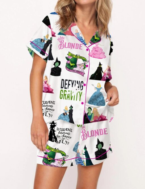 Wicked Elphaba And Glinda Satin Pajama Set