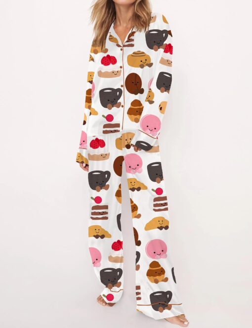 Plushies Bakery Silky Satin Pajama Set For Women - Image 2