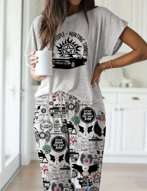 Supernatural Casual Pajama Set For Women