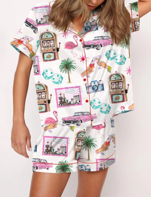 Las Vegas Satin Pajama Set For Women - Image 3