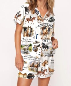 Equestrian Life Silky Satin Pajama Set For Women