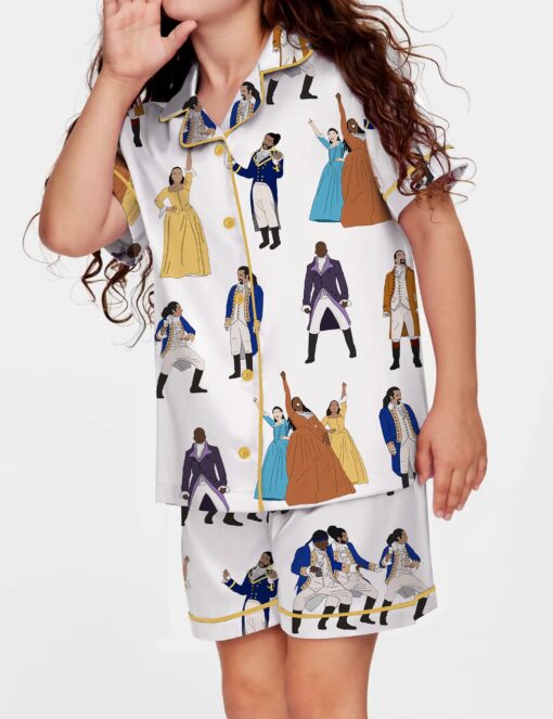 Hamilton Silky Satin Pajama Set For Kids - Image 2