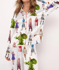 Music Artists Satin Pajama Set For Women