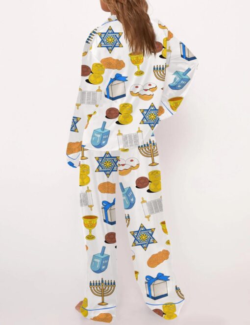 Hanukkah Satin Pajama Set For Women - Image 4