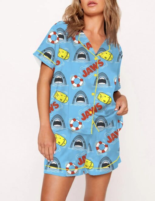 JAWS Shark Satin Pajama Set