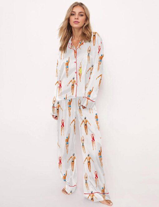Swimmers Satin Pajama Set - Image 5