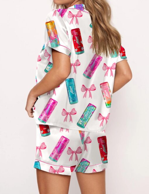 Summer Energy Drink Silky Satin Pajama Set For Women - Image 3