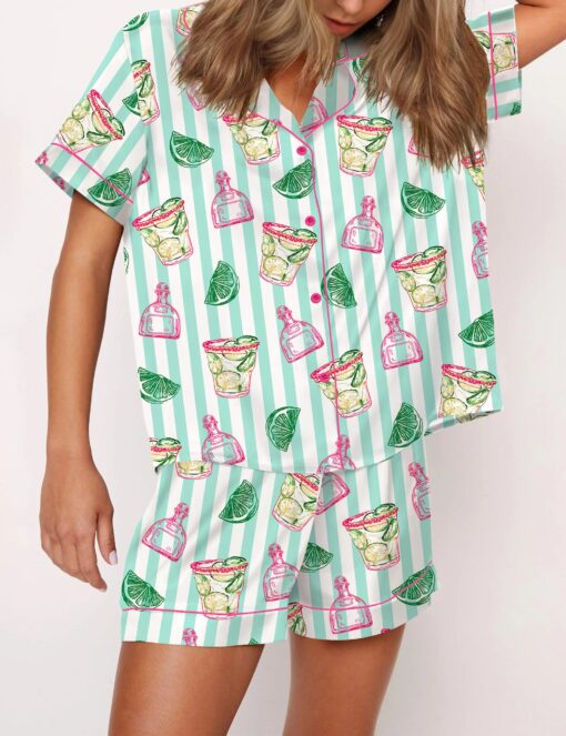 Spicy Margarita Silky Satin Pajama Set For Women - Image 4