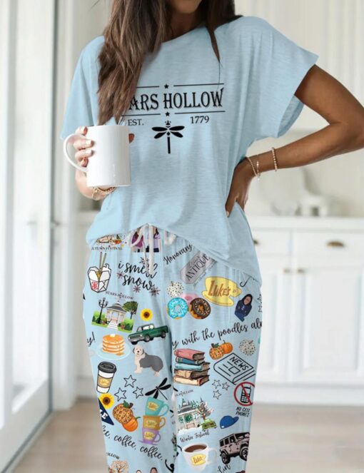 Stars Hollow Casual Pajama Set For Women