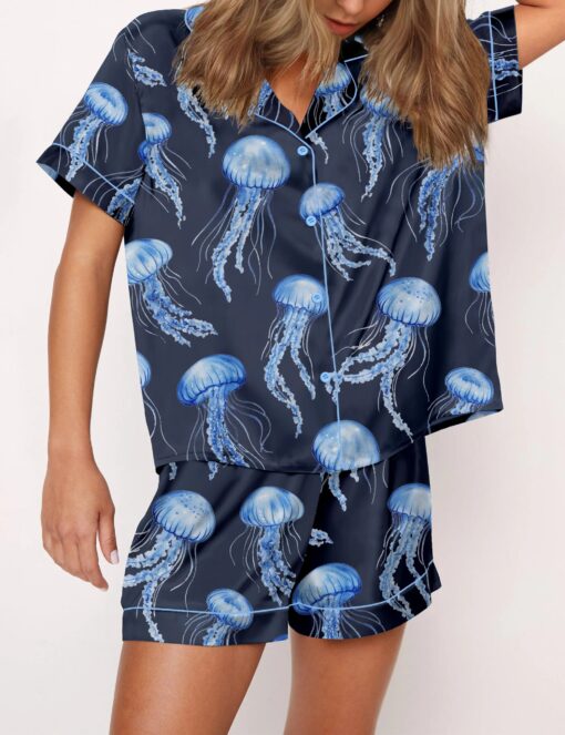 Jellyfish Silky Satin Pajama Set For Women - Image 3