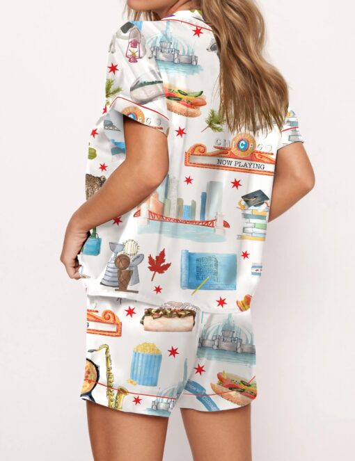 Chicago City Silky Satin Pajama Set For Women - Image 2