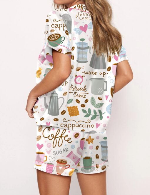 Coffee Silky Satin Pajama Set For Women - Image 3