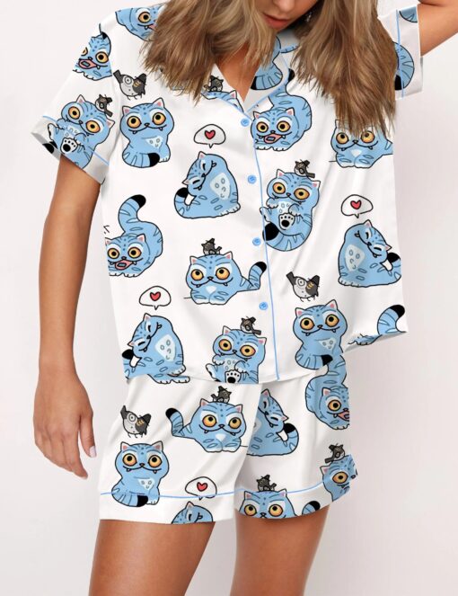 Kpop Hunter Tiger Silky Satin Pajama Set For Women - Image 2