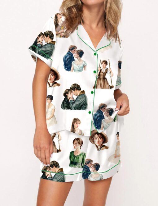 Pride And Prejudice Movie Silky Satin Pajama Set For Women - Image 3