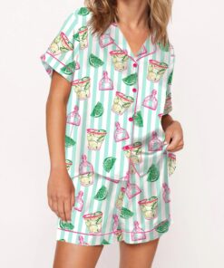 Spicy Margarita Silky Satin Pajama Set For Women