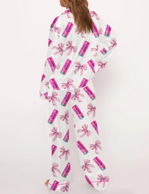 Coquette Energy Drinks Satin Pajama Set For Women - Image 6