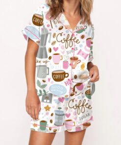 Coffee Silky Satin Pajama Set For Women
