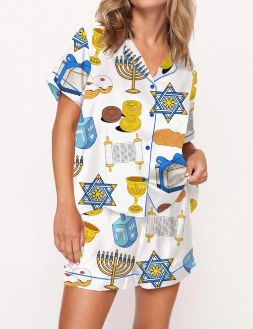 Hanukkah Satin Pajama Set For Women