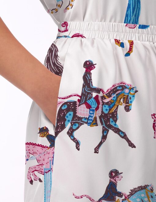 Horse Girls Silky Satin Pajama Set For Women - Image 4