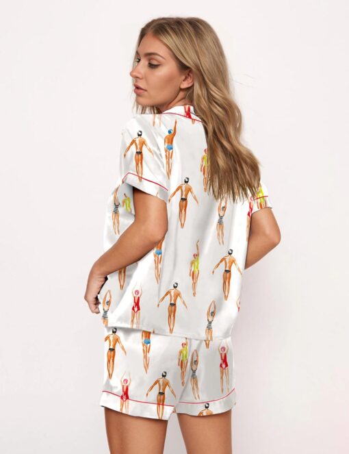 Swimmers Satin Pajama Set - Image 3