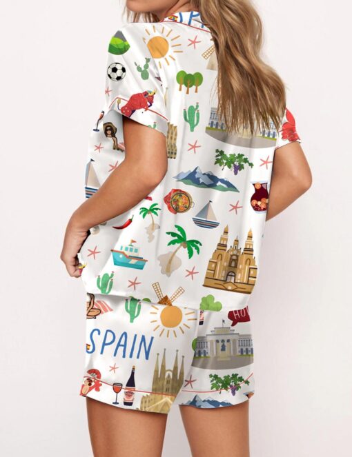 Spain Travel Watercolor Pajama Set - Image 6