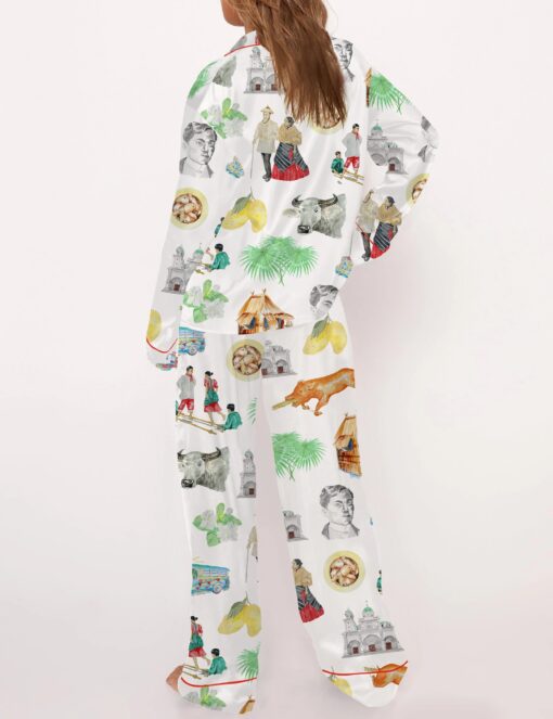 Philippines Filipino Satin Pajama Set For Women - Image 3
