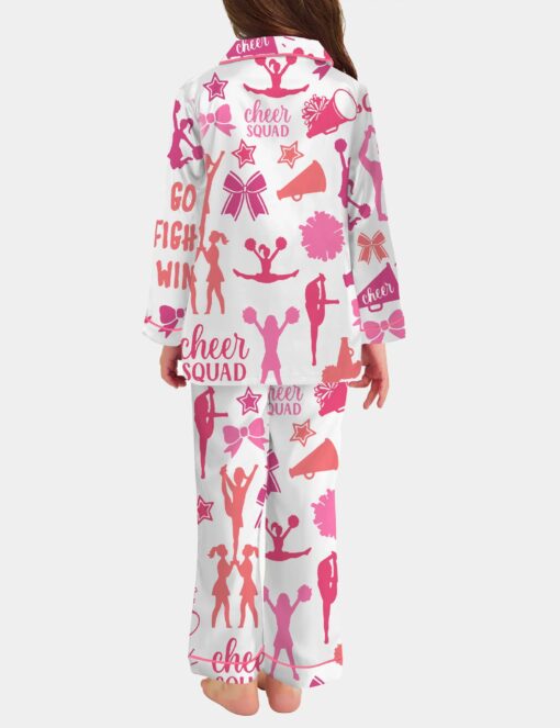 Cheerleading Silky Satin Pajama Set For Kids - Image 5