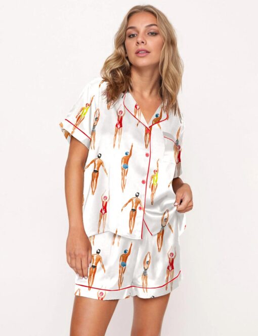 Swimmers Satin Pajama Set - Image 2