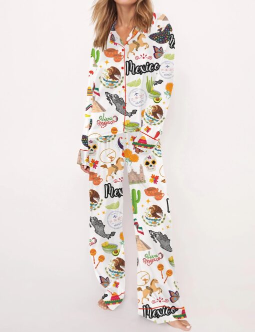 Mexico Satin Pajama Set For Women - Image 9